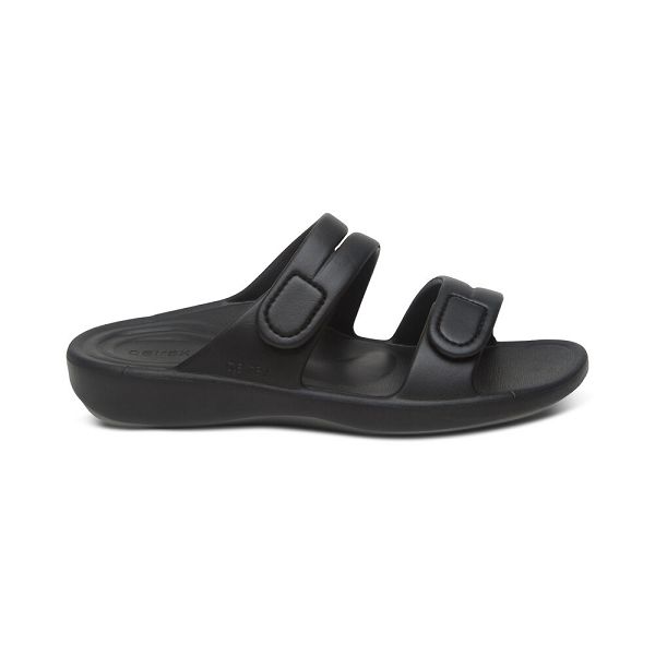 Aetrex Women's Janey Sport Water-Friendly Sandals Black Sandals UK 5829-317